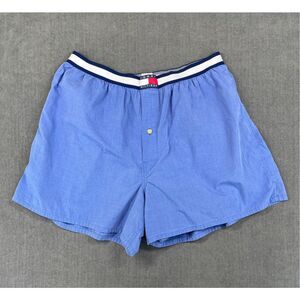 VTG Tommy Hilfiger Lounge Shorts Women XL Blue Retro Y2K Vintage Logo Sleepwear
